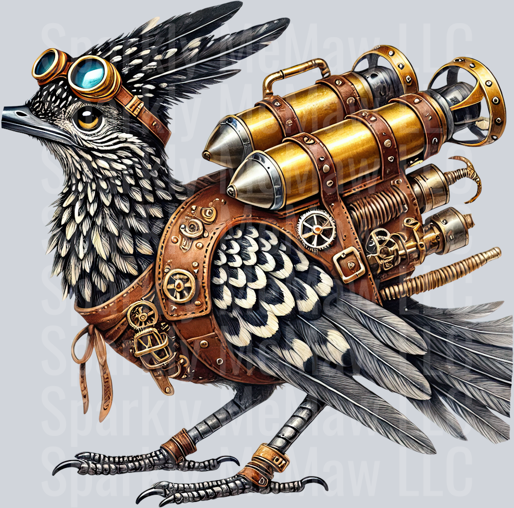 Road Runner SteamPunk UV DTF Decal 12