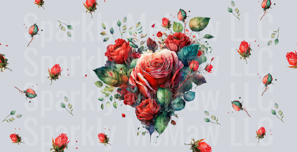 Roses 16 oz UV DTF Wrap