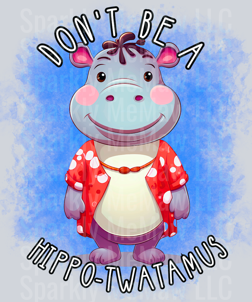 Hippo-Twatamus UV DTF Decal