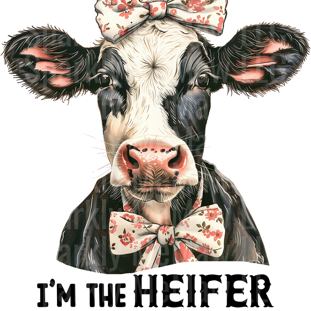 Heifer Warning UV DTF decal