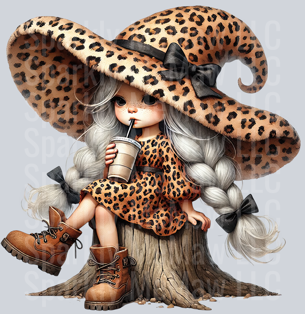 13 Leopard Print Gnome Girls Clipart Decal