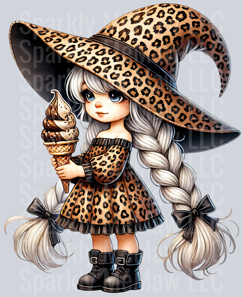 9 Leopard Print Gnome Girls Clipart Decal