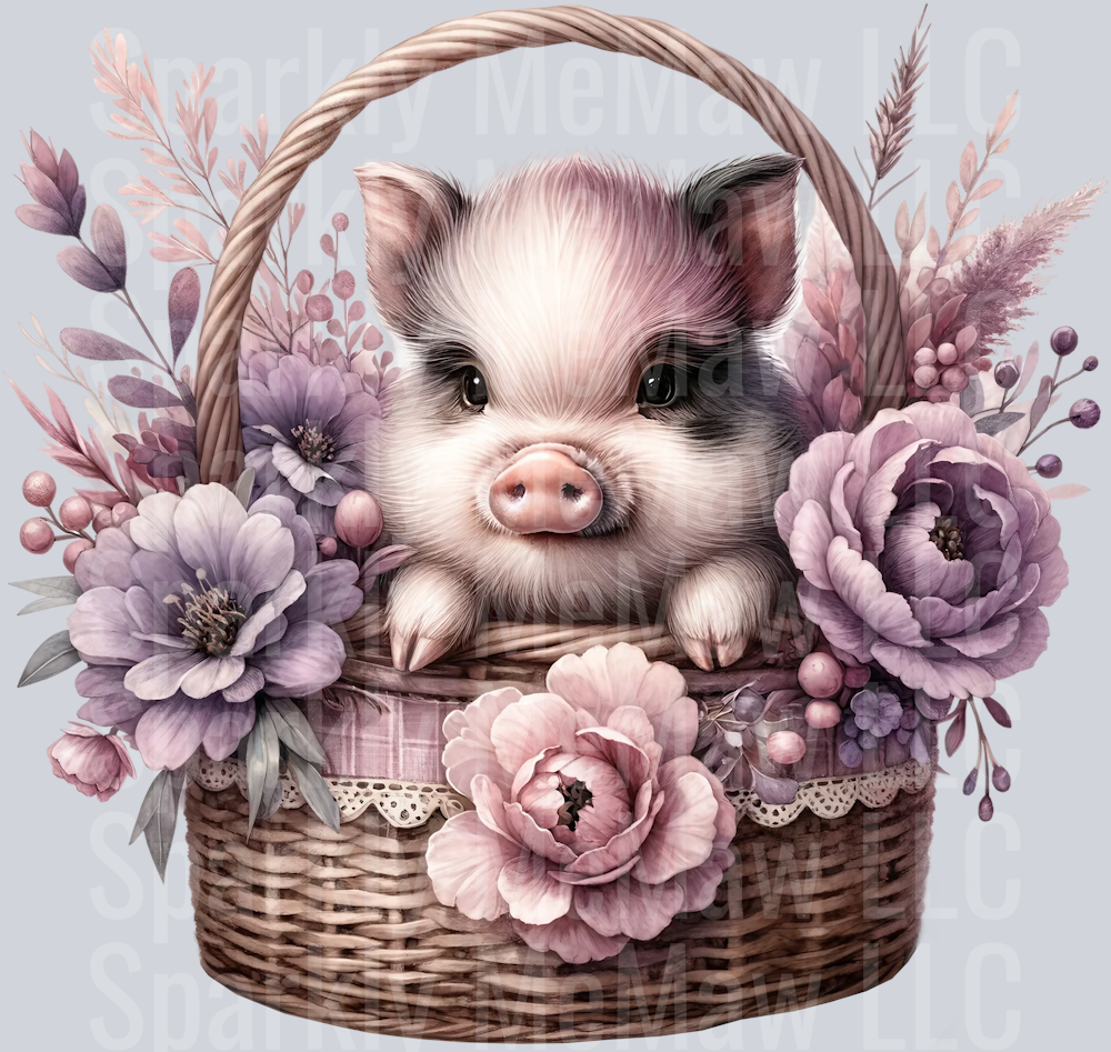 Pig 11 Clip Art UV DTF Decal