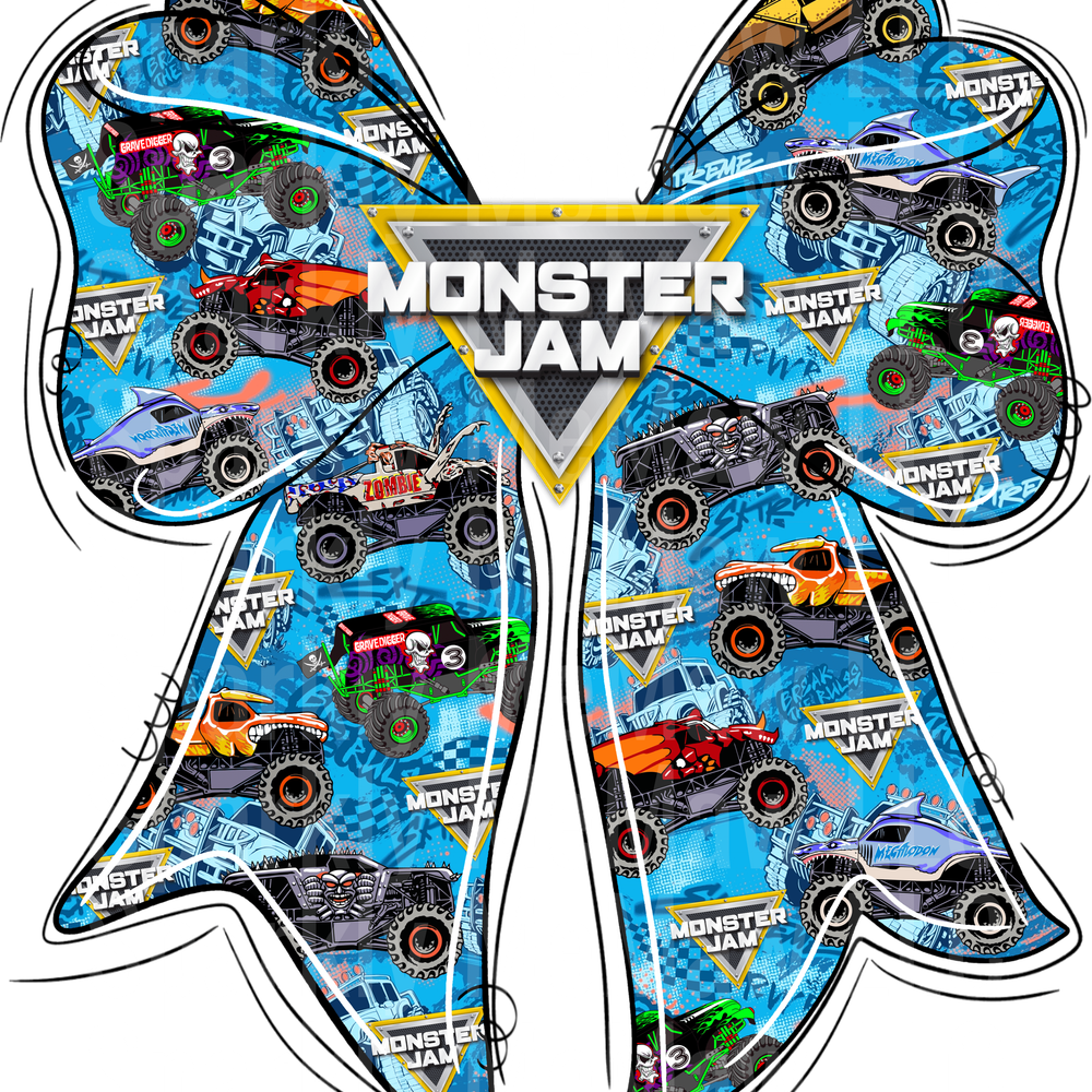 Monster Jam Bow DTF Transfer (Fabrics)