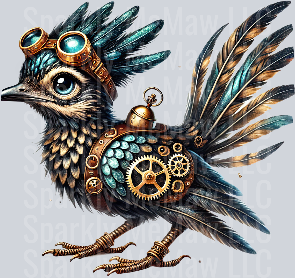 Road Runner SteamPunk UV DTF Decal 25
