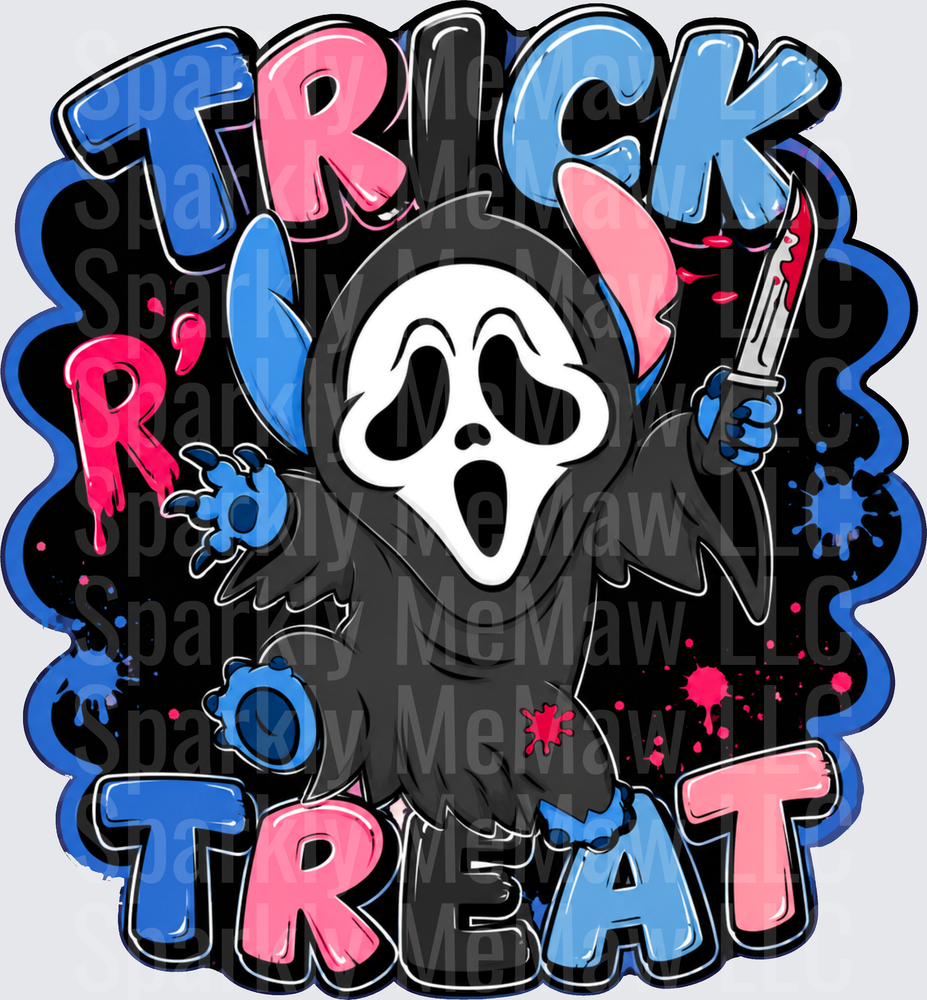Ghostface Trick R Treat UV DTF Decal