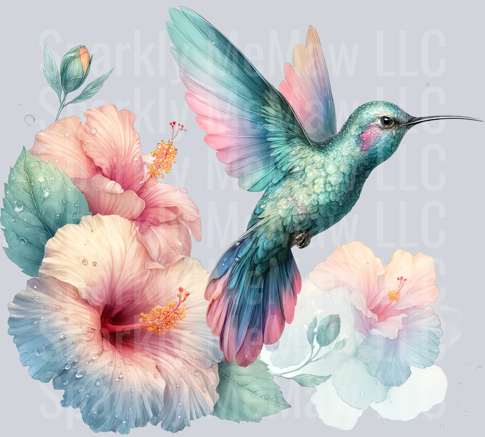 5 Hummingbird Clip Art UV DTF Decal