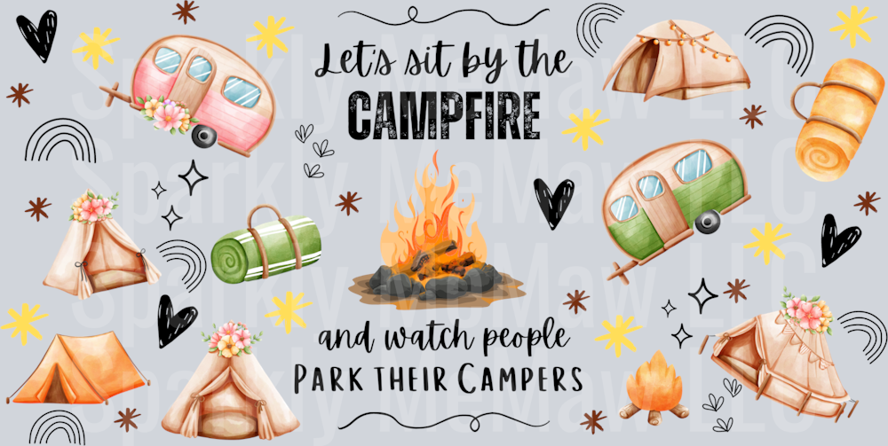 campfire uv dtf 16 oz wrap