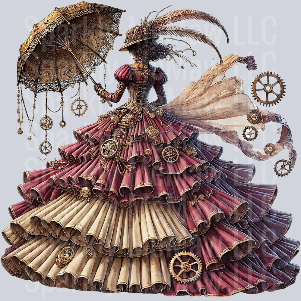 Steampunk Clip Art UV DTF Decal 24