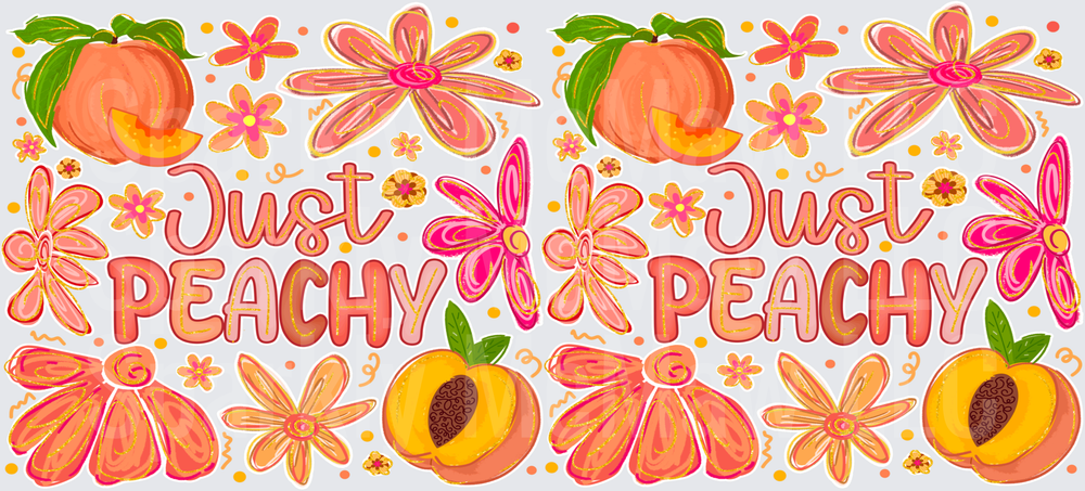 Just Peachy Floral This is a UV DTF 16 OZ Wrap