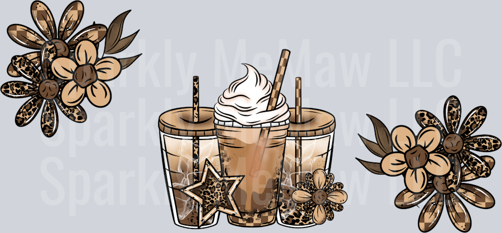 16oz coffee UV DTF 16 oz Wrap