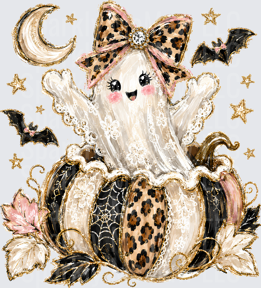 Cute Ghost Pumpkin Halloween UV DTF Decal