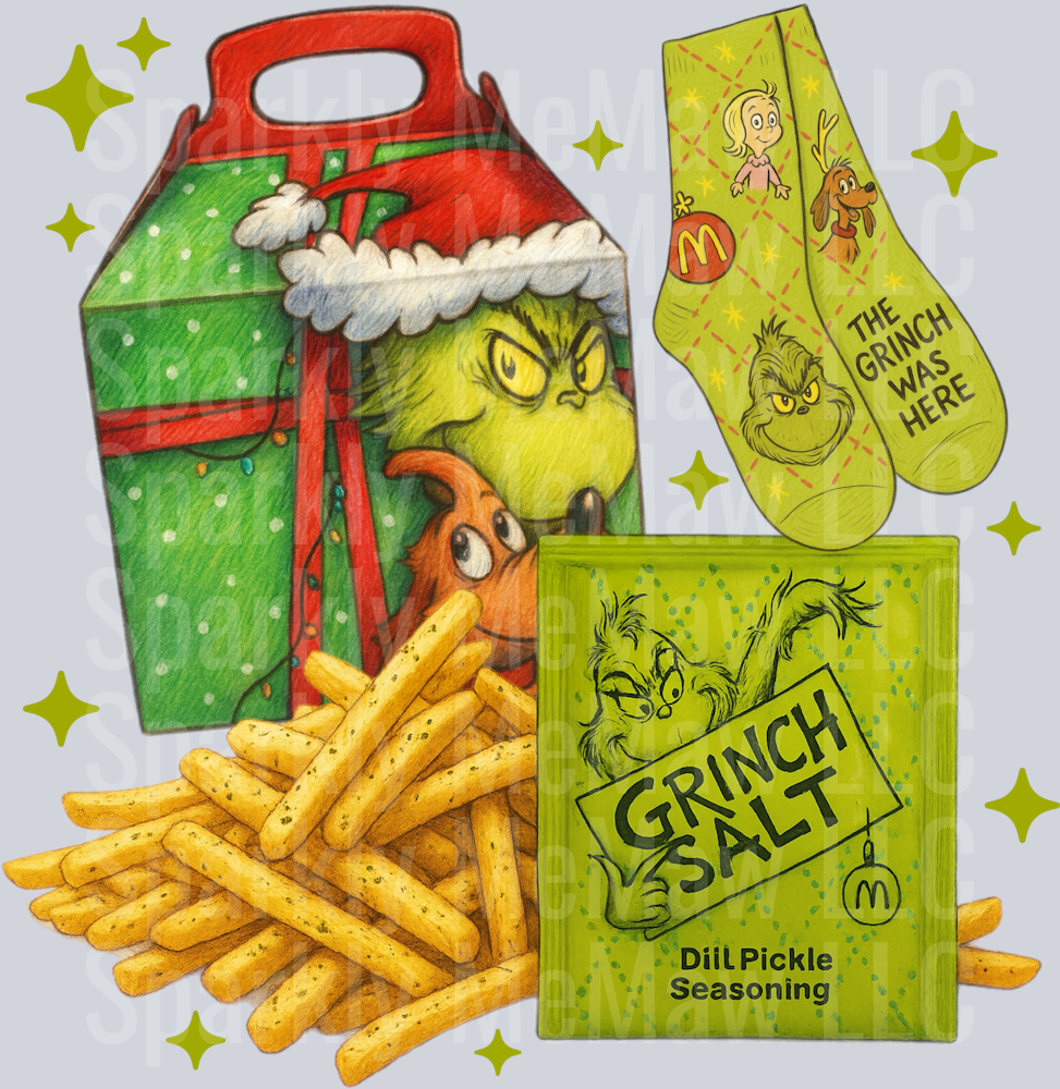 Grinch meal UV DTF Decal