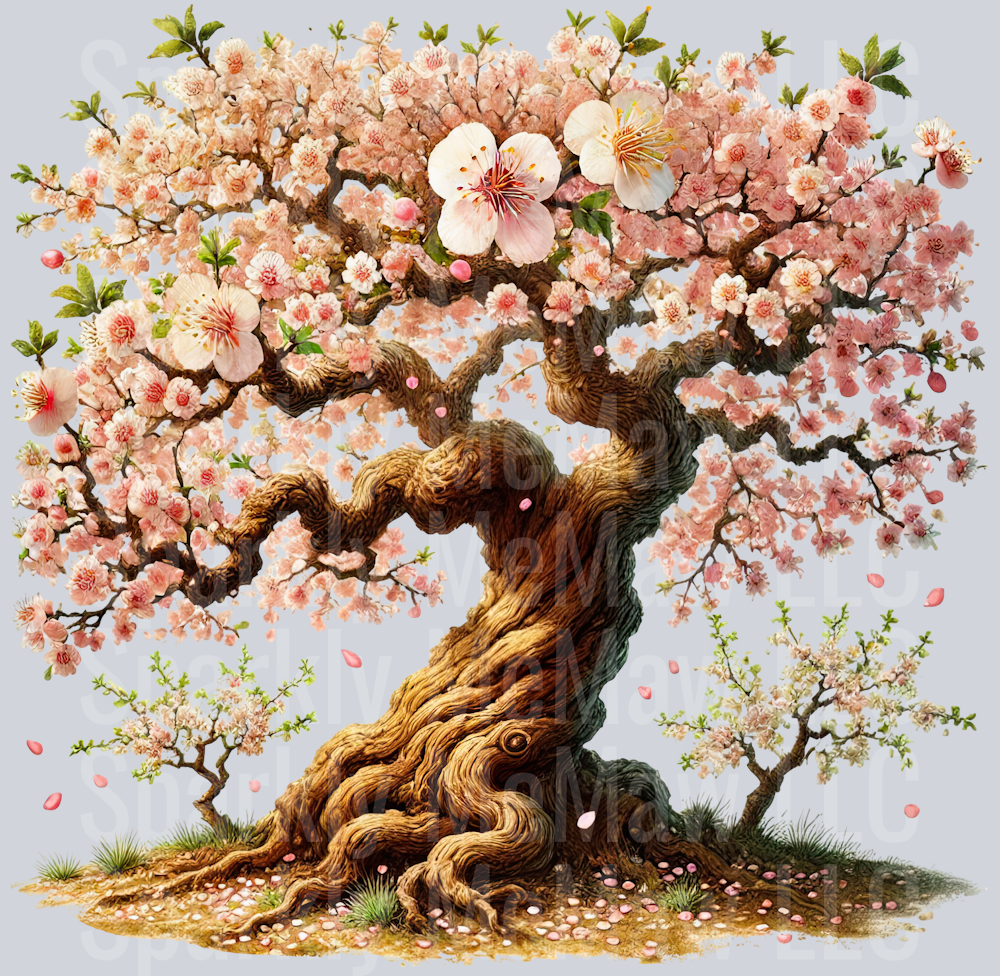 16 Cherry Blossoms set 2 UV DTF Clip Art Decal