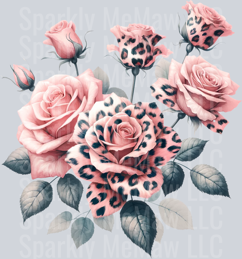 rose 28 Animal Rose UV DTF Clip Art Decal