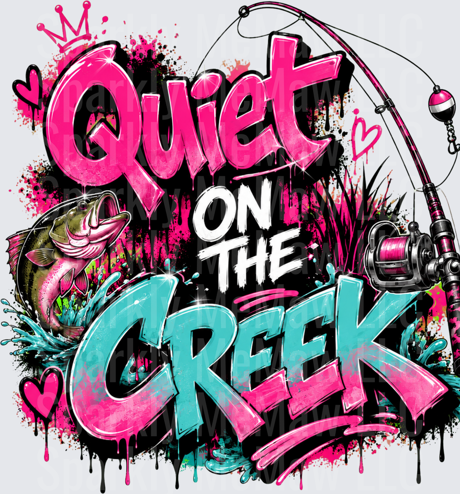 Quiet On The Creek Fishing UV DTF Decal