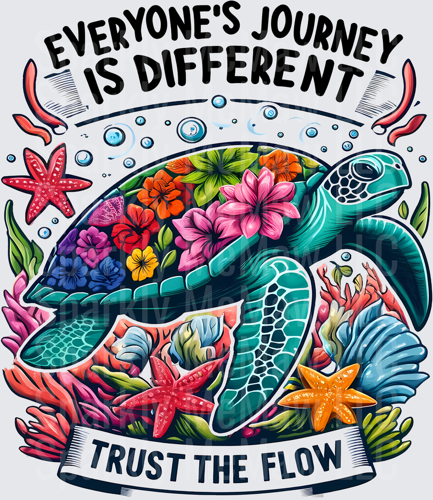 Everyone's Journey Sea Turtle UV DTF Decal