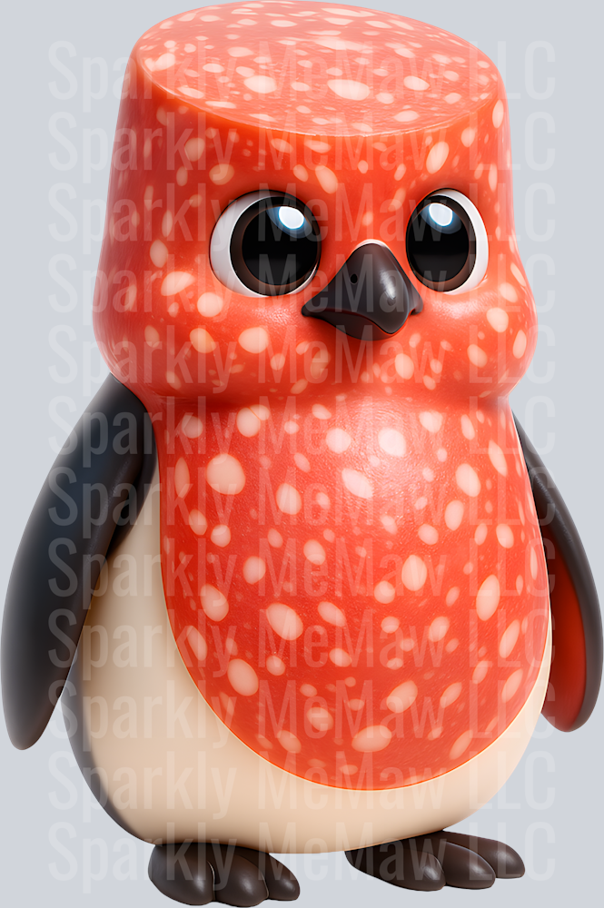 Salamino Penguino Brain Rot UV DTF Decal