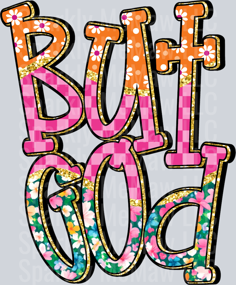 colorful but God 1 UV DTF Decal