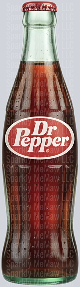 Classic Dr Pepper Soda Bottle UV DTF Decal