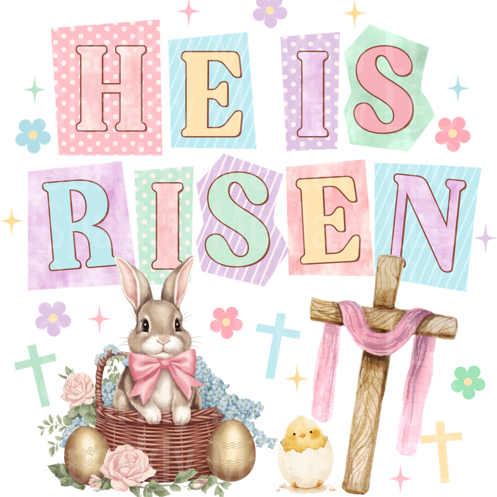 He is Risen Pastel Easter UV DTF DECAL