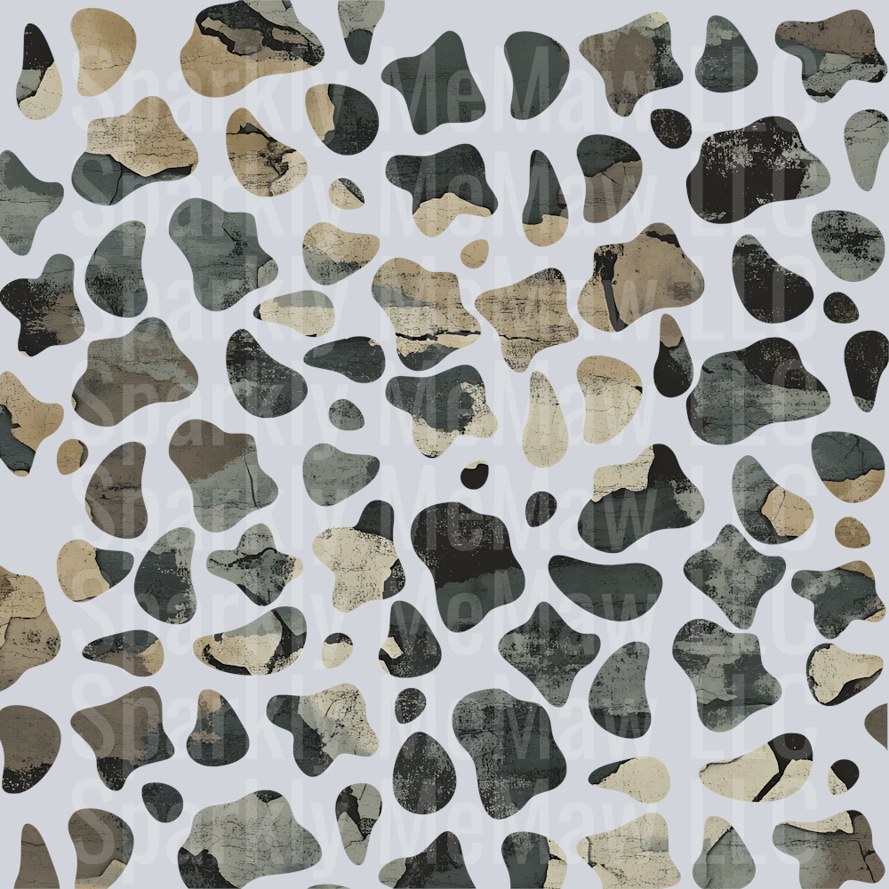 Grunge camo spots 10x10 UV DTF Sheet