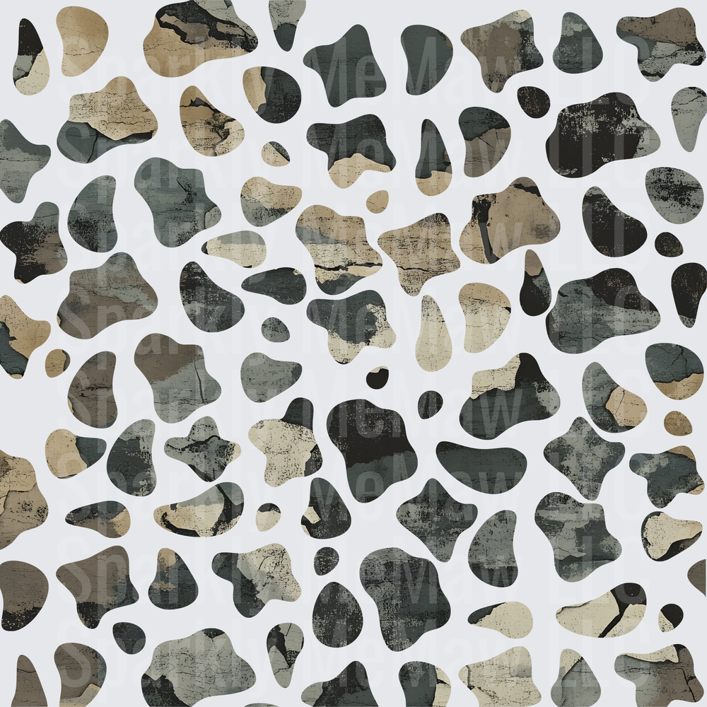 Grunge Stone Pebble Pattern 10x10 Inch Sheet