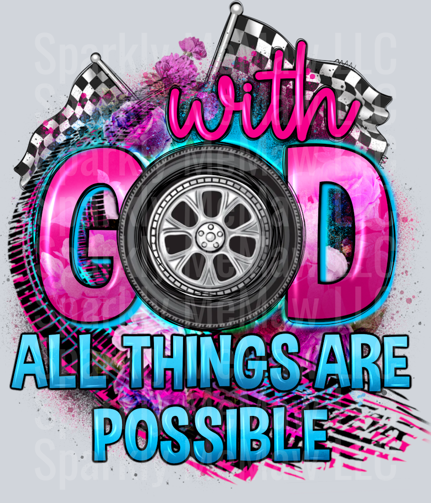 With God All things are possible DTF Transfer (Fabrics)