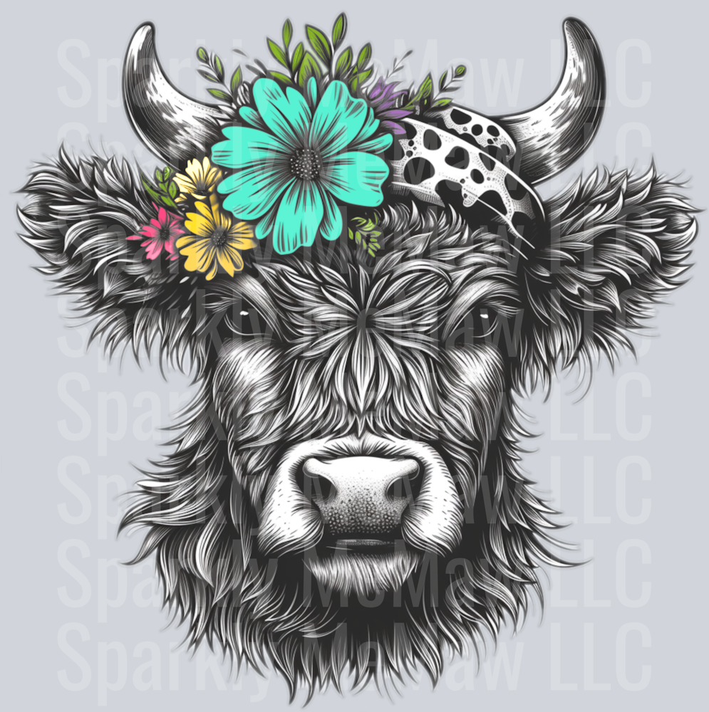Spring Highland UV DTF Decal