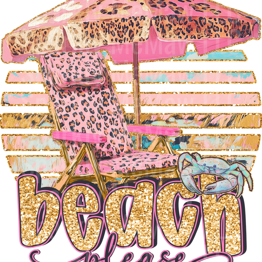 Beach Please UV DTF Decal