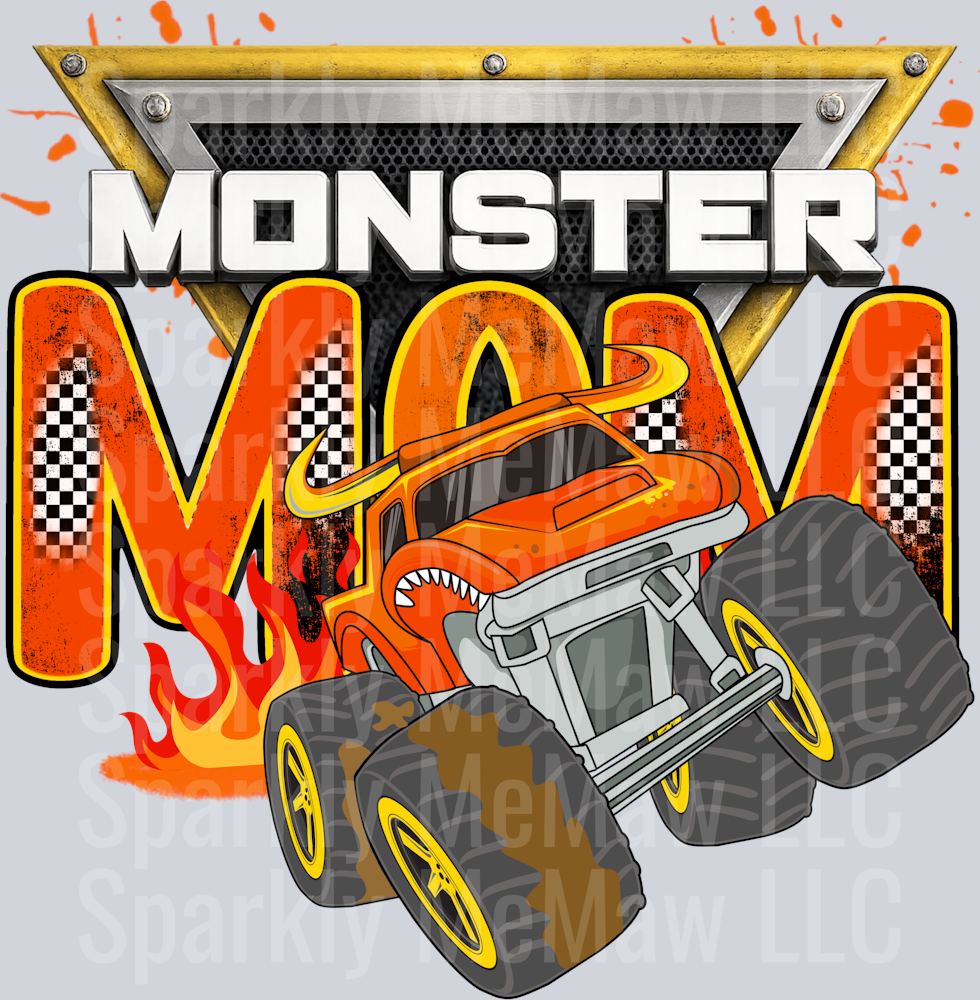 monster jam mom loco DTF Transfer (fabrics)