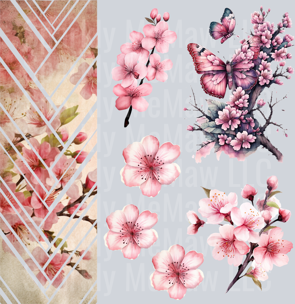 Cherry Blossoms Twisted Sheet 10x10