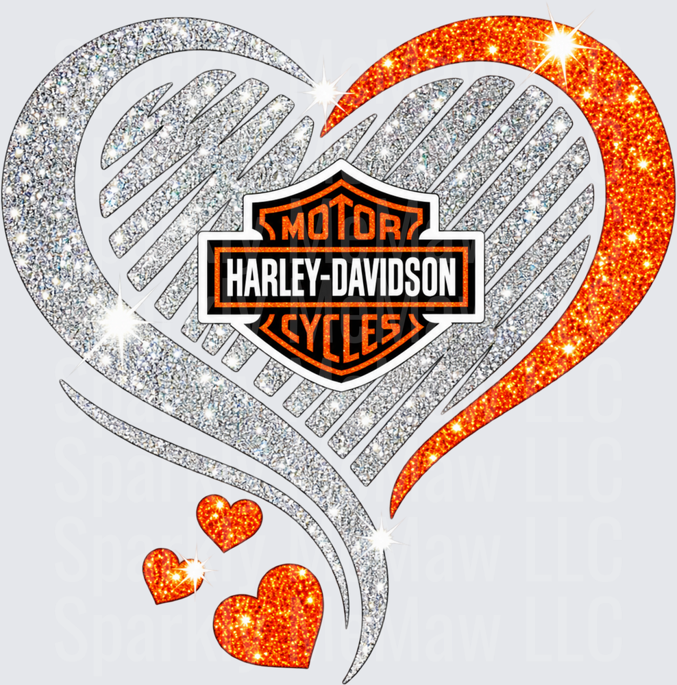 HD Glitter Heart is a UV DTF Decal