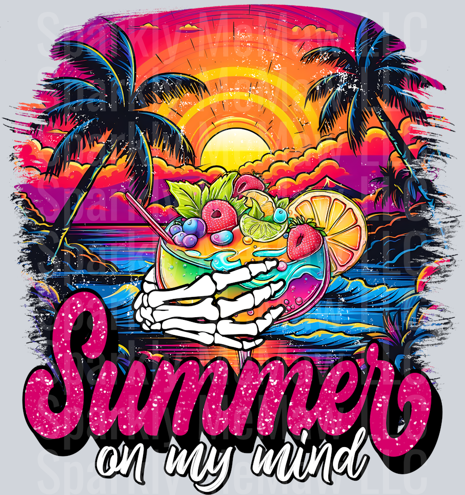 Summer on my mind UV DTF Decal