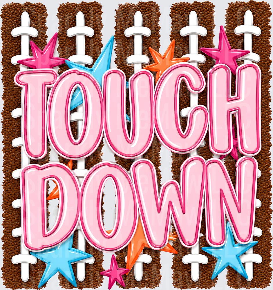 Touchdown Football Laces Girly UV DTF Decal