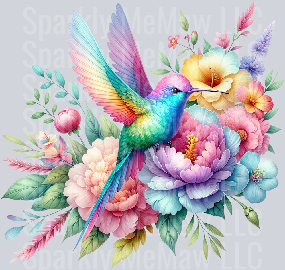 70 Hummingbird Clip Art UV DTF Decal