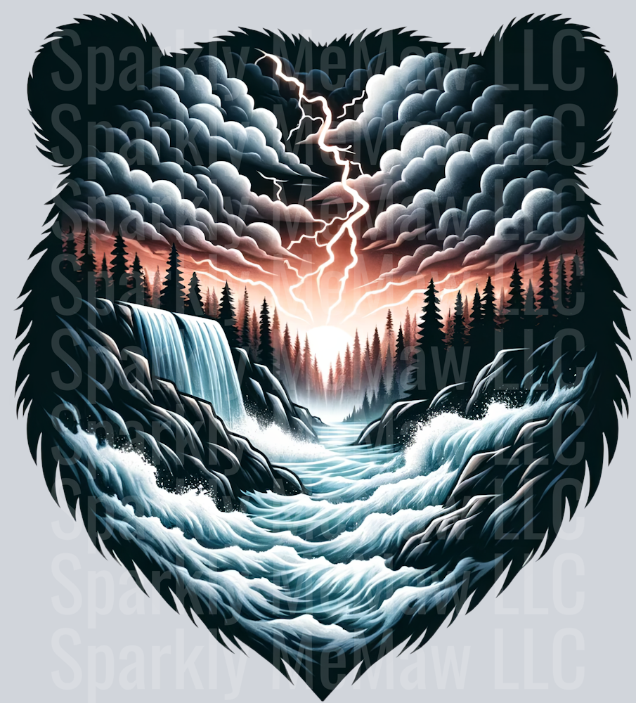 13 Landscape Bears Clip Art Decal