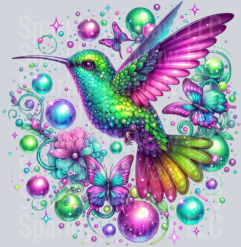 76 Hummingbird Clip Art UV DTF Decal
