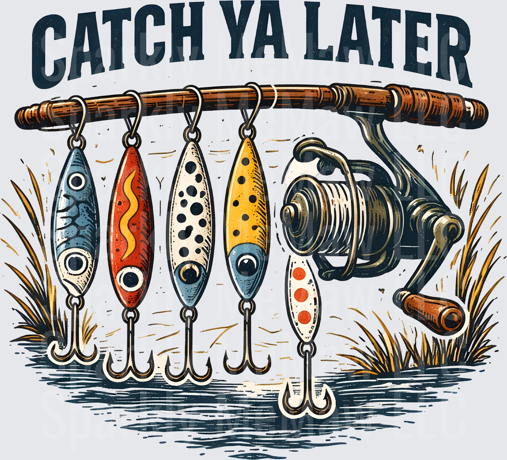 Catch Ya Later Fishing Rod with Colorful Lures and Reel