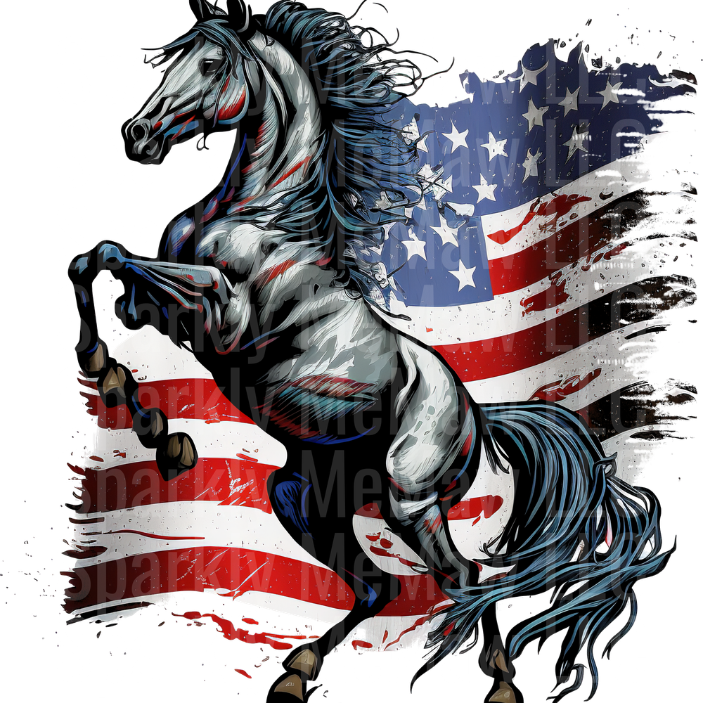American Horse 2 uV DTF Decal