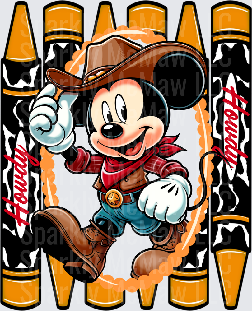 MM Cowboy Howdy UV DTF Decal