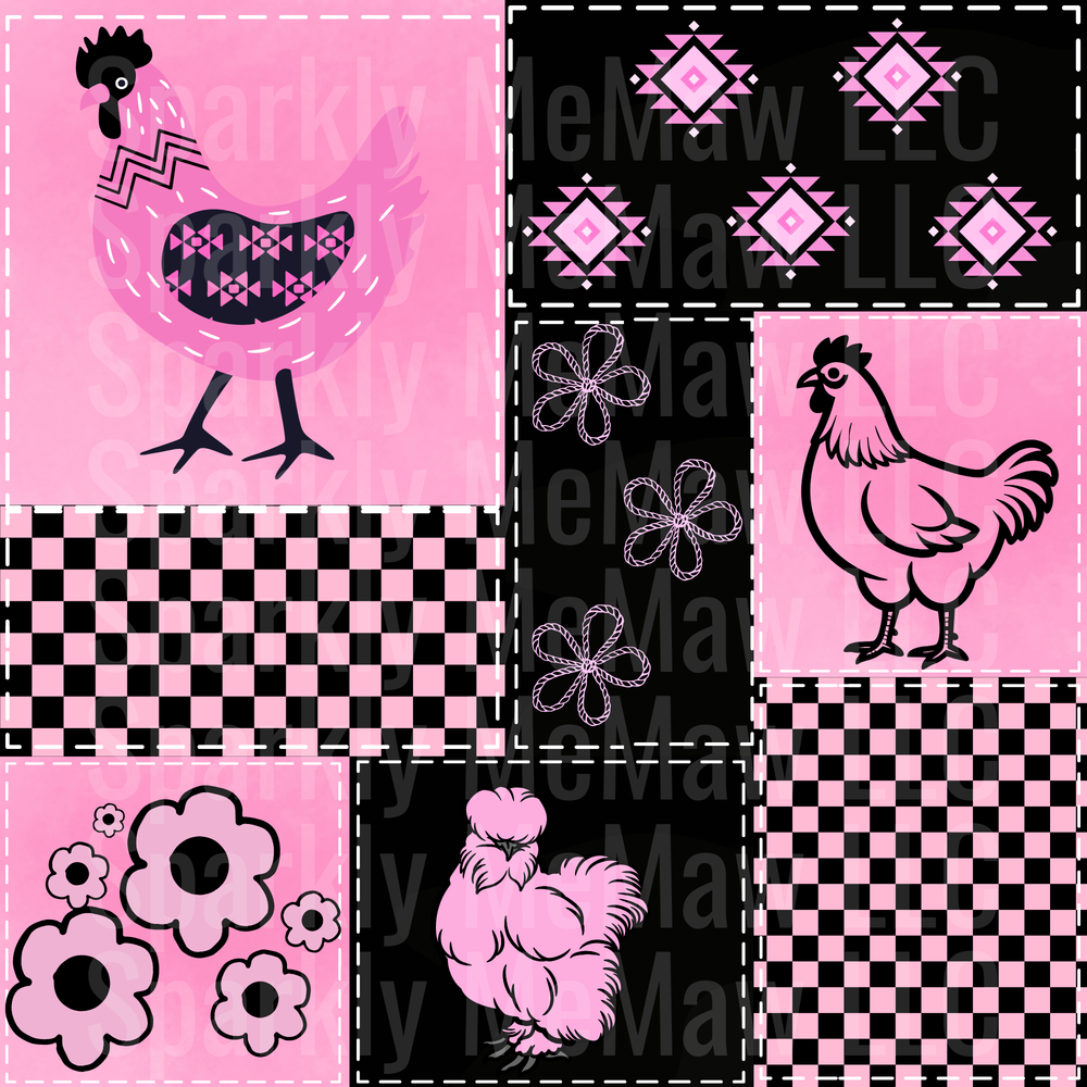 10x10 Cut and Stick Patchwork UV DTF Set