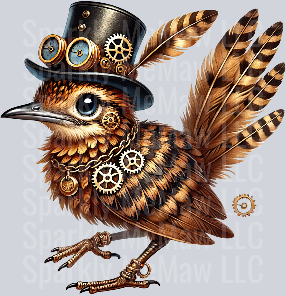 Road Runner SteamPunk UV DTF Decal 3