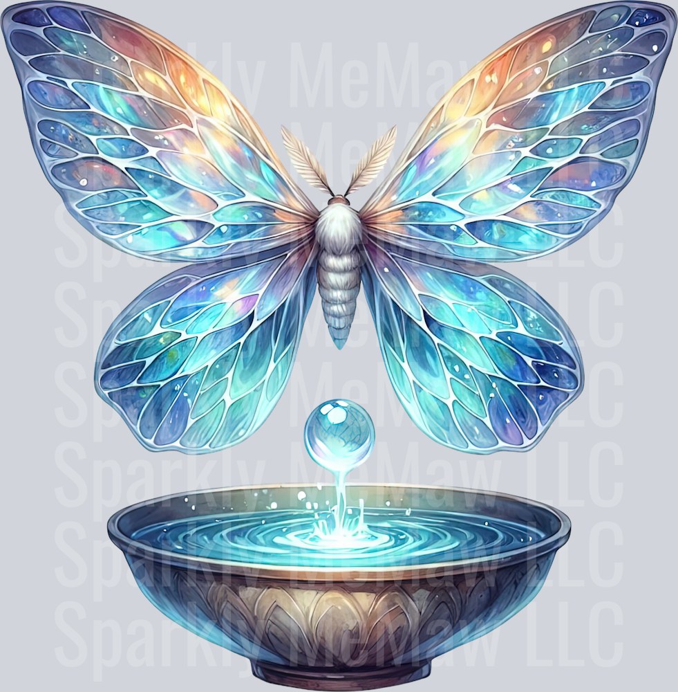 5 Nocturne Moth ClipArt Decal