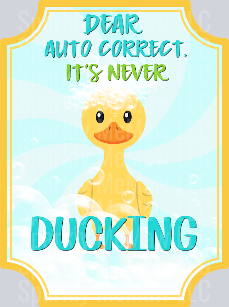 Duck Duck Label UV DTF Decal