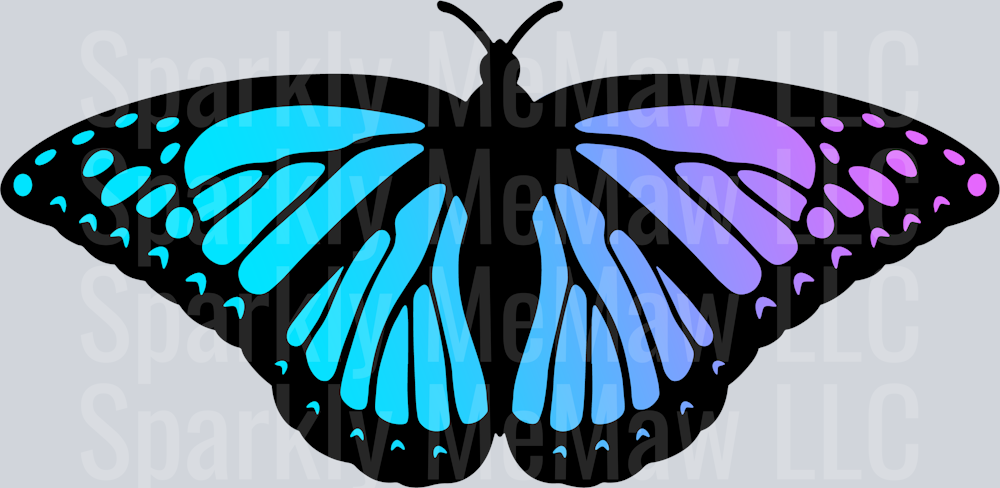 Colorful Butterfly Clipart Decal 14