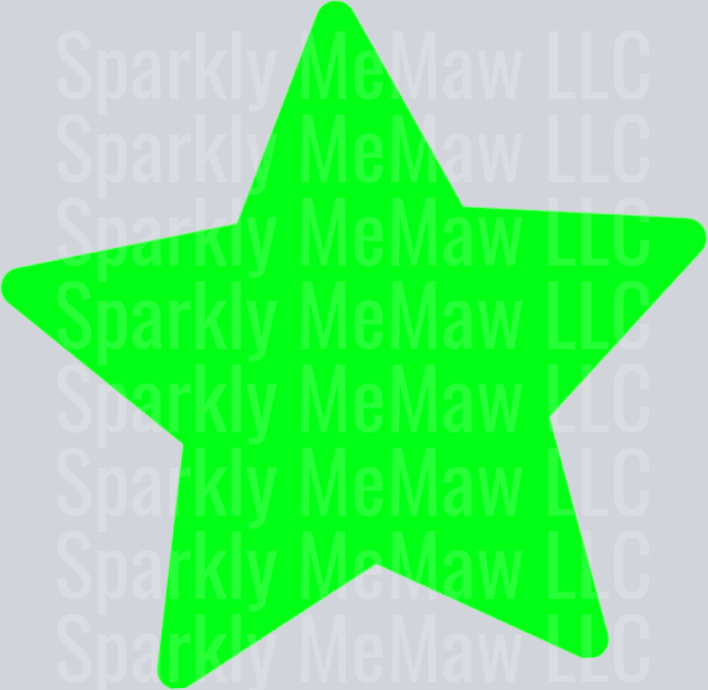 Green Star Vintage UV DTF Decal
