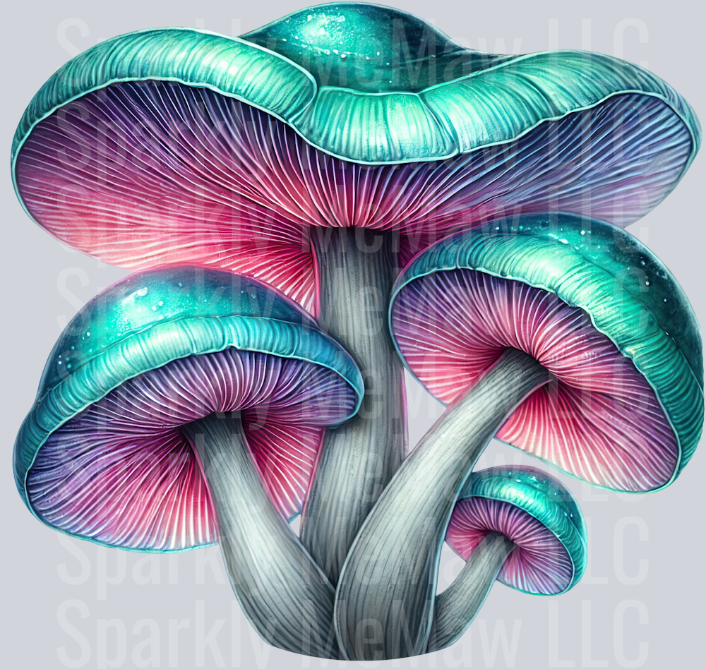 Fantasy Mushroom UV DTF Clipart Decal 17