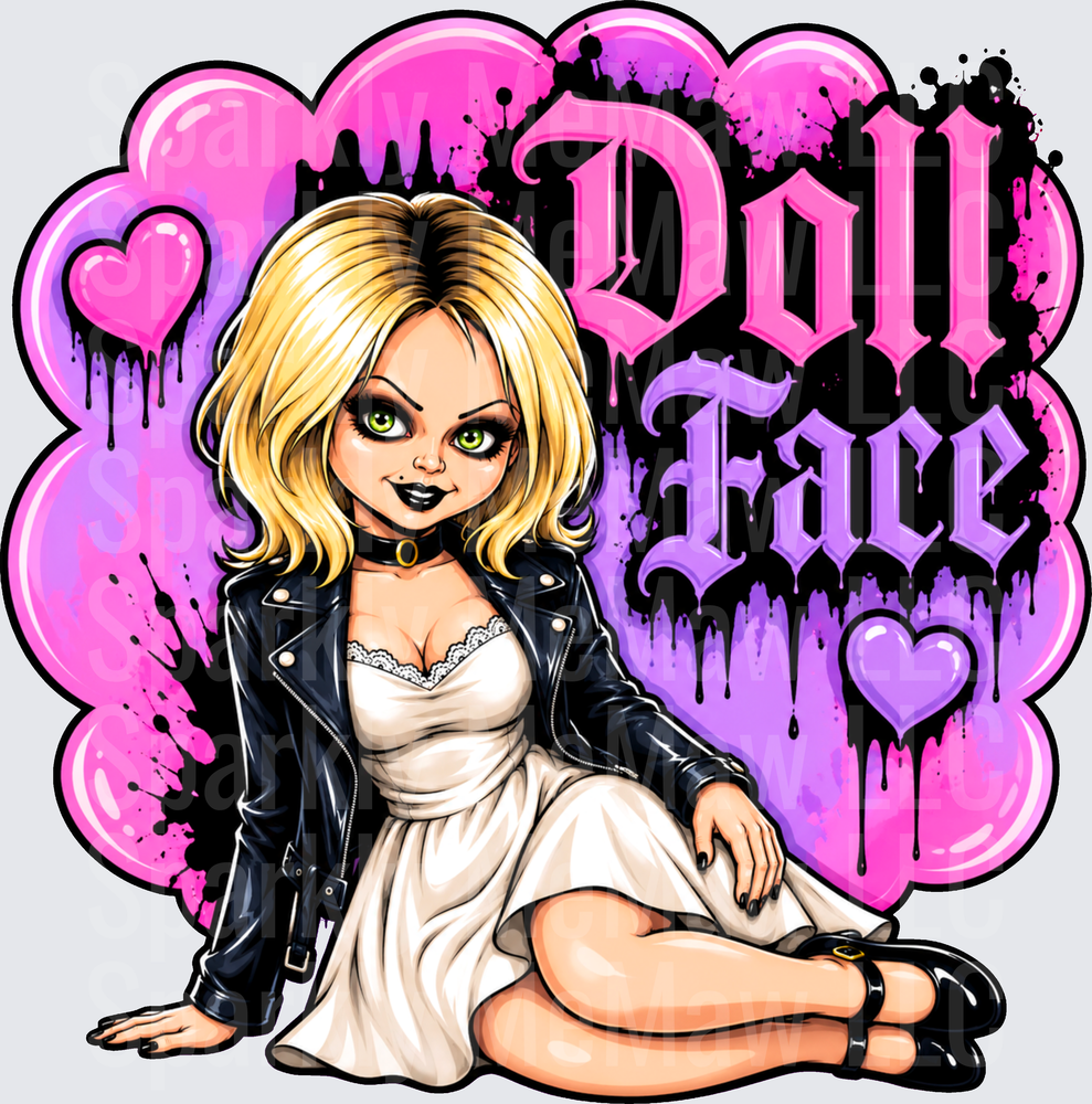 Bride of Chucky Doll Face UV DTF Decal