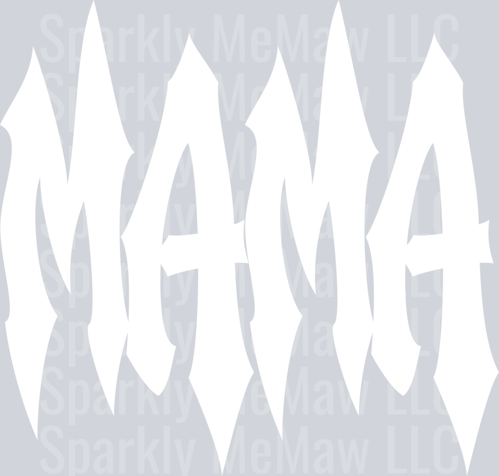 mama White UV DTF Decal